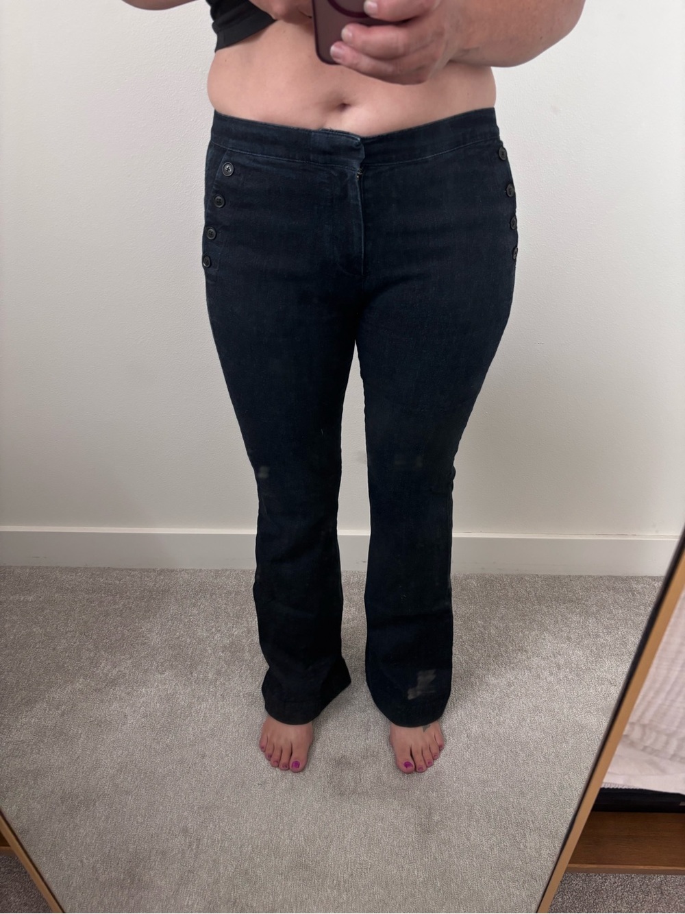 Banana Republic Bootcut Jeans with Side Buttons
